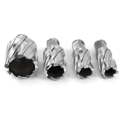 Shank HSS Annular Drill Bit 12-42x30mm TiN Coated Hollow Drill Bit for Metal Cutting Weldon Shank Core Drill Bit (30x30mm) 30x30mm