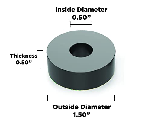 Isolate It: Sorbothane Vibration Isolation Washer 30 Duro (0.5" ID - 1.5" OD - 0.5" Thick) - 4 Pack