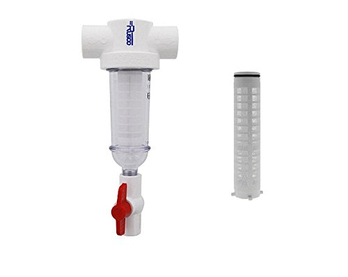 Rusco 1-60-F 1" 60 Mesh Spin Down Sediment Water Filter Threaded PVC Inlet / Outlet