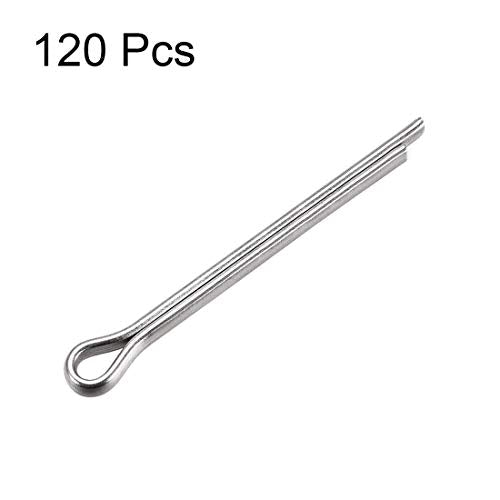 uxcell 120pcs Split Cotter Pin - 2.5mmx30mm 304 Stainless Steel 2-Prongs 2.5mm x 30mm