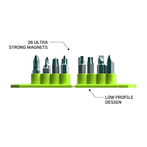 EZRED EZBIT-G Green Flexible Magnetic Bit Holder, Holds 48 Bits