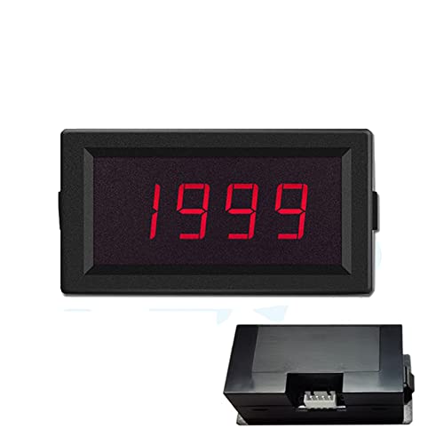 Taidacent Ohm Meter Resistance Tester Ohmmeter Digital DC Resistance Measuring Instrument Fixture Resistance Measure Panel Meter (200 Ohm, DC12V Without Cover)