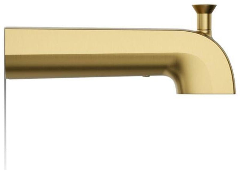 Kohler K-97089-2MB Pitch Wall-Mount Diverter Bath Spout, Slip-Fit Connection, Sleek Design, Vibrant Brushed Moderne Brass
