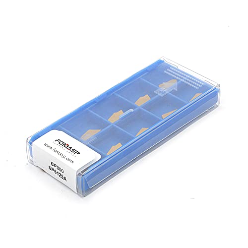 GTN-3 (SP300) CNC Grooving Carbide Inserts Steel Fit for SPB326 Lathe Grooving Cutting Tools, CVD Yellow Coating, 10pcs I-SP300-Y
