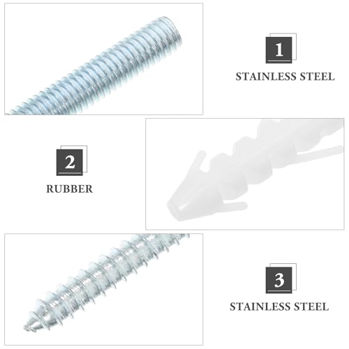 COHEALI Wash Basin Fixing Bolts, Wall Mounted Sink Installation Kit, 1 Set