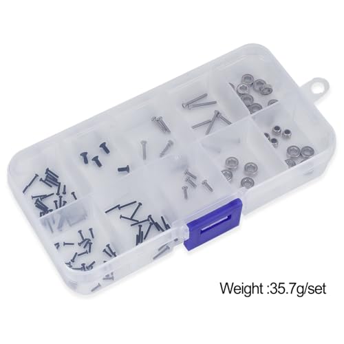 Steel Hardware Screws Bearing Kit 120pcs for Axial SCX30 RC Crawler