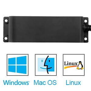 USB Hub for Laptop, 4-Port USB 3.0 Splitter with Long Extension Cable | Mountable USB Port Hub, 2-in-1 USB C/A Connector, Under Desk Desktop Extender for PC & Mac HC504AC