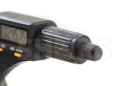 Shars 0-1"/0-25mm Solid Metal Frame Electronic Outside Micrometer 303-2463 P] 0-1"/0-25mm 303-2463