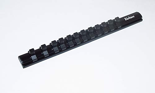 Ko-ken RSAL300-3/8X12 Magnetic Aluminum Rail 3/8 Plastic Clip x 12 Pc 300mm