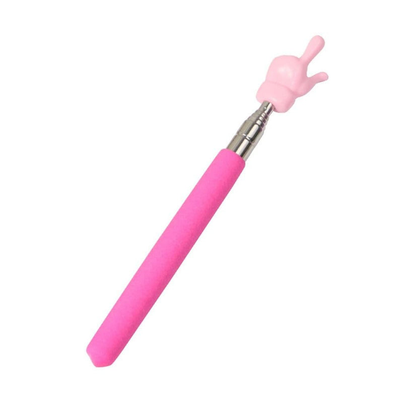 Teacher's Special Pointer Professional Retractable Finger Reading Guide Teaching Aids White Board Teacher Supplies(Pink) pink