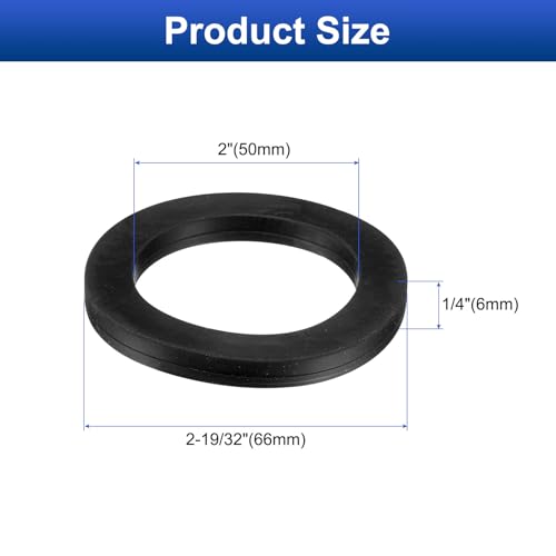 uxcell 12Pcs Nitrile Rubber Flat Washer DN20 2-19/32" OD x 2" ID x 1/4" T 2" x 2 19/32" x 1/4"