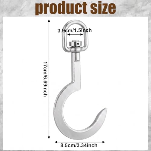 Duraaamo Swivel Anchor Hook for HVAC Roof Work 750 Lb, 6.5 Inch, Silver