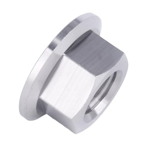 Titanium Hex Flange Nuts, DIN6923, M5 M6 M8 M10 M12, 6 Pieces M10 Pitch 1.5mm