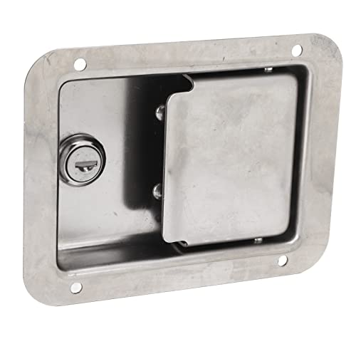 Trailer Toolbox Latch, RV Handle Paddle Lock with 2 Keys Stainless Steel Toolbox Lock for Trailer Truck