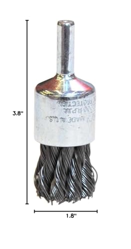 Weiler 10026 3/4" Knot Wire End Brush, .020" Steel Fill, Made in the USA .020" Wire Size Pack of 1