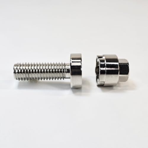 Hidden Security M6 Screws Stainless Steel Anti-Theft Locking 30mm Hardware Kit for Mountain Bike Awning Car Accessories Styling Light Bar (4 Lock + 1 Key) M6*30mm