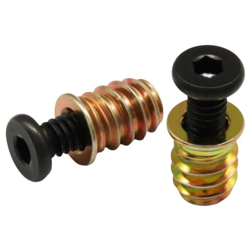 Threaded Inserts for Wood Furniture, 1/4-20, 32 Sets