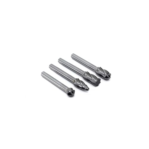 Carbide Burr Set JESTUOUS 1/4 Inch Shank Diameter Single Cut 4pcs