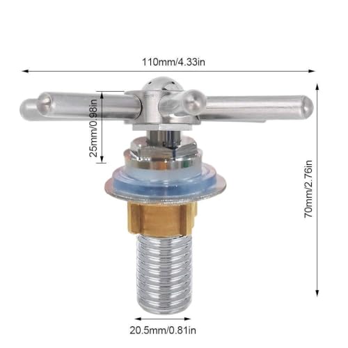 Stainless Steel Automatic Cup Washer - Bar Glass Rinser with Hex Holder,G1/2 Thread for Hotel,Bar & Coffee Shop
