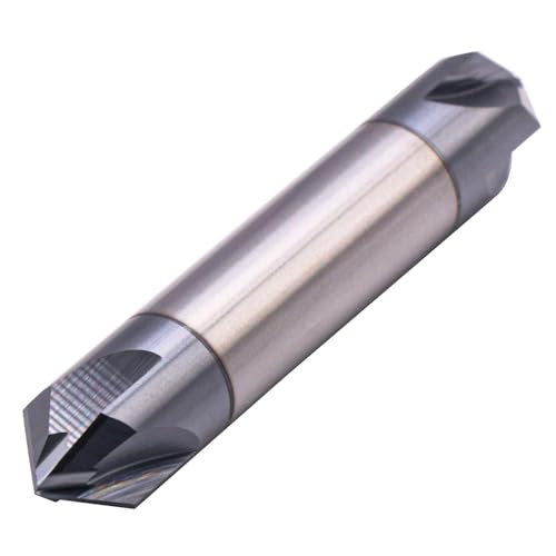 1/2" 4 Flute 90° Solid Carbide Chamfer End Mill, Double End, AlTiN Coated 4 flute 1/2"