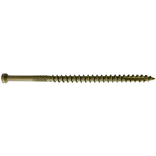 #7 x 3 Bronze Coated Tiny Finish Head Multipurpose Wood Screw - Torx/Star - ACQ Compatible - 1 Pound 118 Screws 3" 1 LB