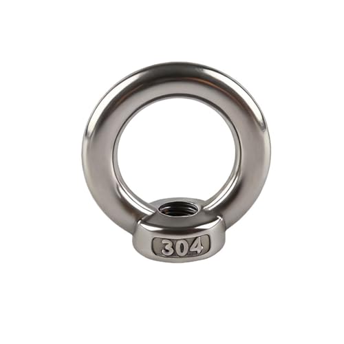 5 Pcs Stainless Steel 304 Lifting Eye Nut M12 Threaded Ring with Shoulder for Mounting Anchor