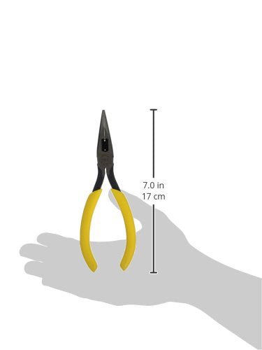 Klein Tools D203-6H2 Long Nose Side-Cutter Stripping Pliers, Induction Hardened and Heavier For Increased Cutting Power, 6-Inch