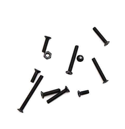 770pcs Flat Phillips Head M3 Black Machine Screws Hex Nuts Assortment Kit, M3 x 4mm/ 6mm/ 8mm/ 10mm/ 12mm/ 14mm/ 16mm/ 18mm/ 20mm/ 25mm/ 30mm