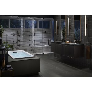 KOHLER 974-BL Slidebar trim, Matte Black