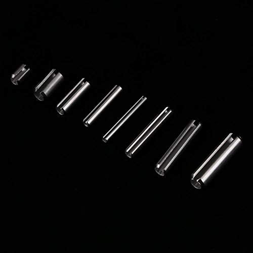 280Pcs Stainless Steel Roll Pin Assortment Kit Metric Slotted Spring Pins M1.5 to M8 Split Tension Pins for Automotive Machinery Industrial Repair