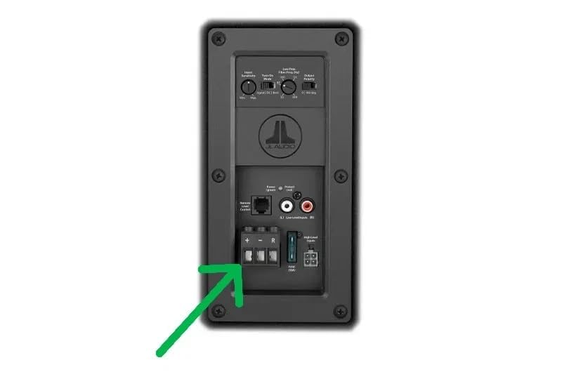 Power Connector with Harness — Compatible with JL Audio MicroSub+ and PowerWedge+ Subwoofers (Green) Green