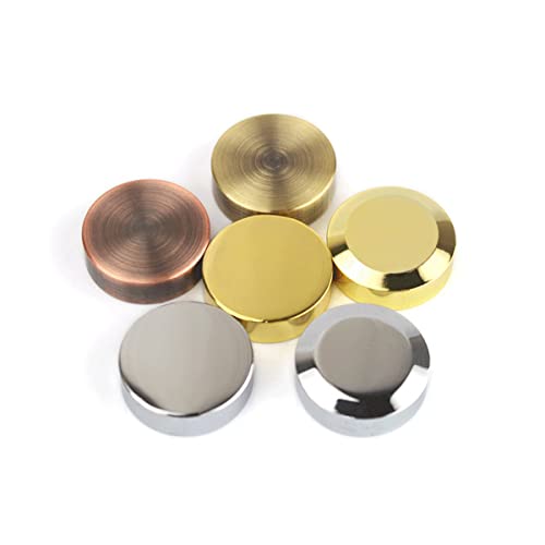 Mirror Screw, Standoff Screw, Pure Copper Flat Cap Decorative Cover Nails, Solid Standoff Screws, Cap Nails for Advertising Screw Fasteners, Bathroom, Mirror, Bronze 20mm 8 pcs diameter 20mm Green Bronze