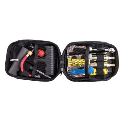 Tusk Tire Repair Trail Kit – Complete Motorcycle & ATV Flat Tire Repair Set with CO₂ Inflator, Cartridges, Plugs, Patches & Gauge in Durable Nylon Case