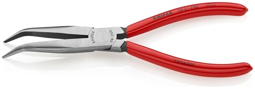 KNIPEX Long Nose 40 Angled Pliers w/out Cut, Red