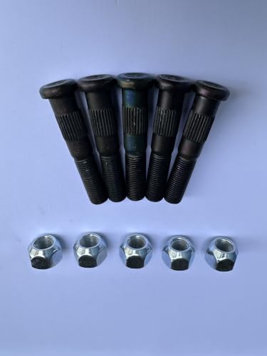 6pcs 1/2"-20 x 2.7 in. L 0.545 in. Knurl Wheel Stud w/Lug Nuts for Dexter | Replacement for Dexter 5200 6000 7000 7-262 Trailer axle hub Lug Bolts