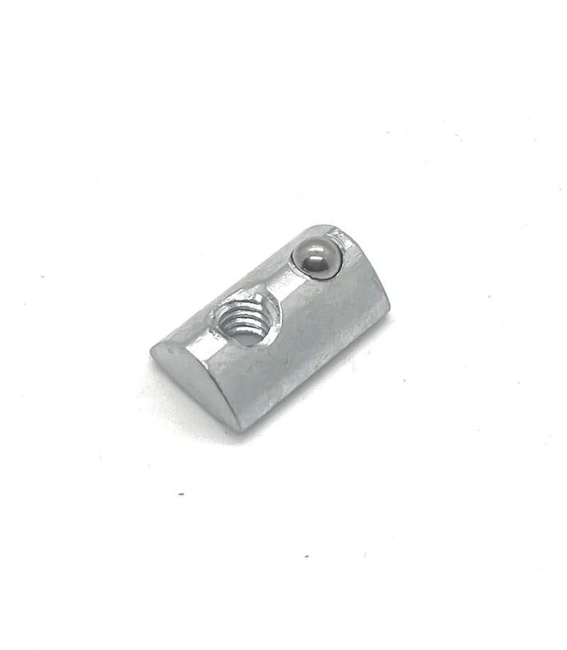 Generic Roll-in | T-Nut w/Spring Ball | Self-Aligning | 1/4-20 Tap | 15 Series Aluminum Extrusion (48 PCS) Compatible 13037, Silver, 1436-48