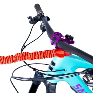 The Original Bike Bungee Tow Rope for Kids | MTB & Cycling Stretch Pull Strap for Riding Further with Your Child | Compatible with Any Bicycle Kids Original EZ Tab Red