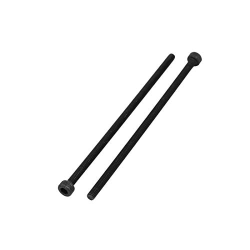 uxcell M3x75mm Fully Thread Hex Socket Head Knurled Cap Screw Bolt Black 10pcs 10