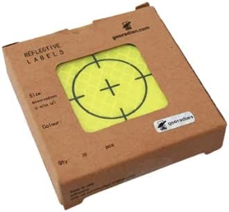 Self-Adhesive Reflex Target Mark 2.36" Pack of 20 – Reflective Foil, Reflex Target Plate Ideal as Building Monitoring or Deviation Test on Construction Site for All Smooth Surfaces (60mm, Orange2) 2.36" (60mm)
