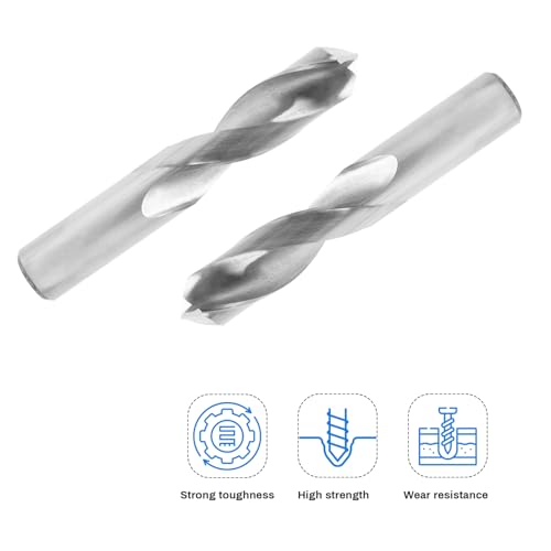 Solid Carbide Drill Bits, 12.5mm C2/K20 Tungsten Carbide Jobber Drill Bits Straight Shank Drilling Tool for Metal Plastic 1