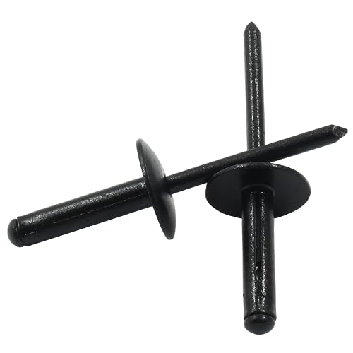 Black 3/16"x4/5" Aluminum Tri-Fold Exploding Pop Rivets 3/16''x4/5'',100Pcs Black