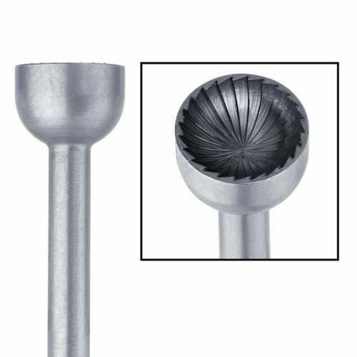 Large Cup Bur Set 3/32" Shank Fig 77b Concave Cutter Fraise 5PC Assortment 6mm to 10mm Swiss Made