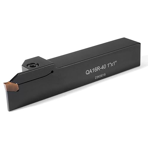 1"x1" Indexable Lathe Grooving Parting Holder QA16R-40 with 1 Piece Carbide Insert GTN-4 Heavy Duty Right-Hand Lathe Cut Off Tool Carbide Inserts(QA16R-40 with 1 Piece Insert)