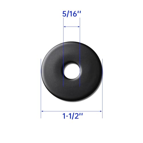 5/16 x 1-1/2'' (20 Pack) Black Oxide Stainless Steel Fender Washers, 1-1/2'' OD, (18-8) 304 Stainless Steel Metal Repair Washers for Screws and Bolts 5/16 x 1-1/2''