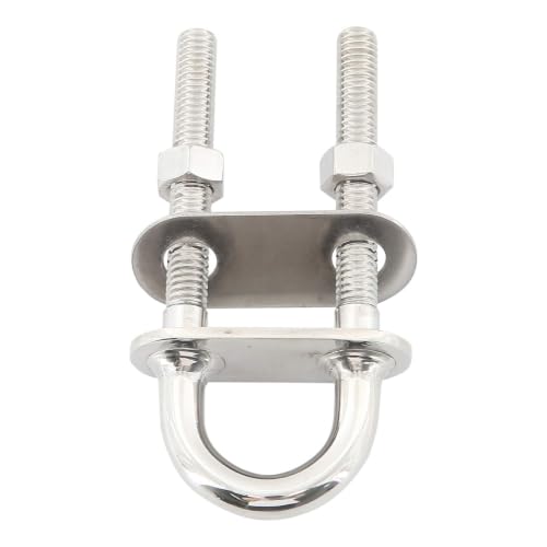 NovelBee 4pcs 3/8" Stainless U Bolts,Bow Eye for Boat,Thread Length:2-5/8"