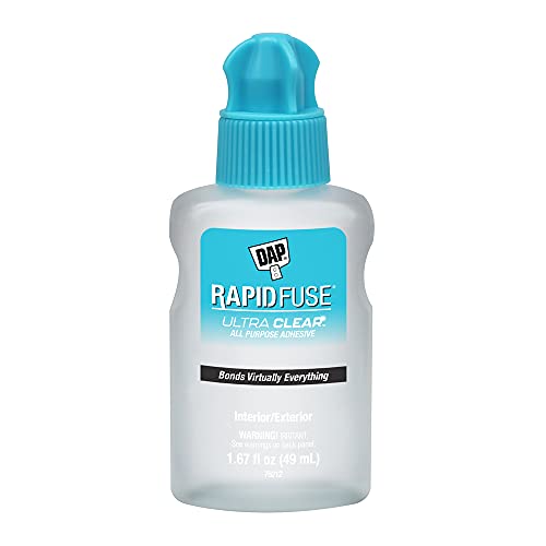 DAP Products Rapidfuse Ultra Clear All Purpose Adhesive, 1.67 Oz (7079800180) (Pack of 2) 1.67 oz (Pack of 2)