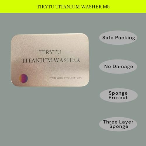 Titanium Flat Washers M5, Colorful, 20-Pack Multicolored