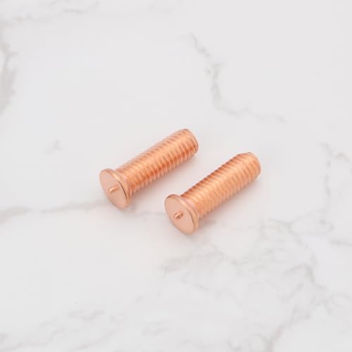 200Pcs M6x16 Carbon Steel Copper Plated Stud Weld Spot Plated Copper Welding Screw Solder Point Nail Bolt or Capacitor Discharge