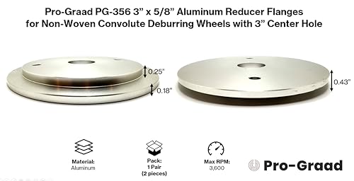 356 Reducer Flanges 3" to 5/8", Aluminum, 1 Pair 3" to 5/8"
