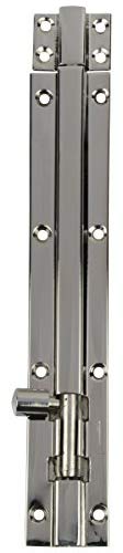 SSISKCON 10mm x 8 Inch Stainless Steel Barrel Bolt Sliding Door Latch, Heavy Duty Slide Lock, Mirror Polished 32 (629) Finish, Safety Purpose 8 inch Mirror Polished